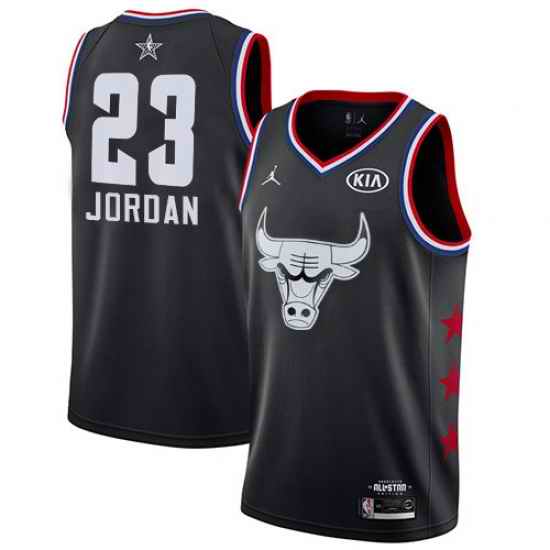 Bulls 23 Michael Jordan Black Basketball Jordan Swingman 2019 All Star Game Jersey